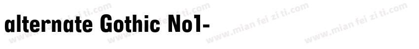 alternate Gothic No1字体转换